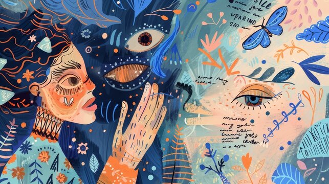 Pen pal letters exchanged between distant schools, handwriting, stamps, and connections  11