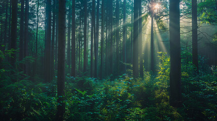 Obraz premium Morning in the Woods