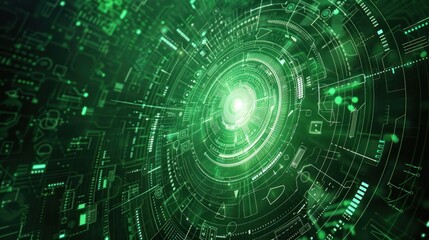 background on technological and scientific topics. Various techno details with using digital code AI generated