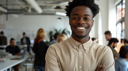 Naklejka premium A Confident Young Professional Smiling