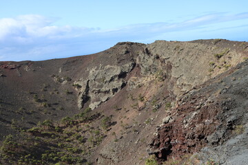 Crater in Funcaliente on the canary island La Palma