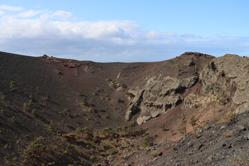 Crater in Funcaliente on the canary island La Palma