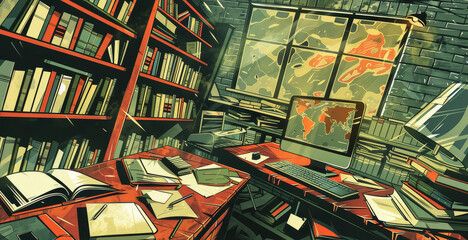 Literarythemed virtual backgrounds, Zoom meetings with a bookish backdrop  11