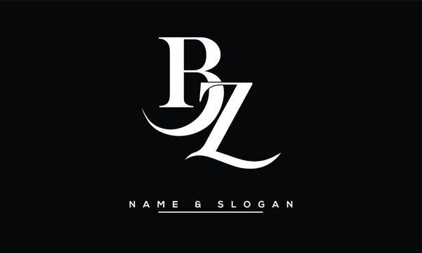 ZB,  BZ,  Z,  B  Abstract Letters Logo Monogram