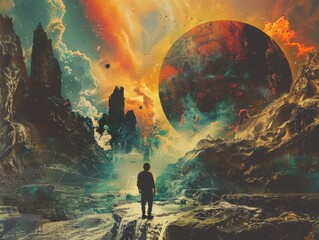 Abstract Fantasy Imagination Graphic Design for Album Art Cover Backdrop Background Wallpaper
