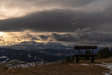 Przełom, Dunajec, zima ,góry ,Pieniny, Tatry, Giewont, Zakopane