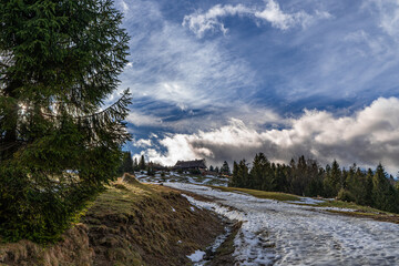 Przełom, Dunajec, zima ,góry ,Pieniny, Tatry, Giewont, Zakopane