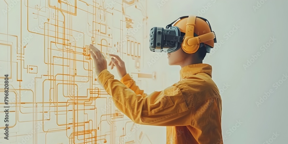 Poster electrician using augmented reality to teach complex wiring diagrams and facilitate virtual educatio