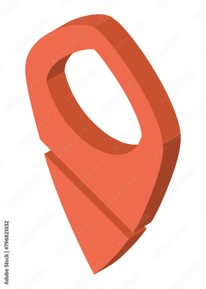 Poster gps navigation map pointer icon isometric. automotive navigation system symbol, automobile controls 