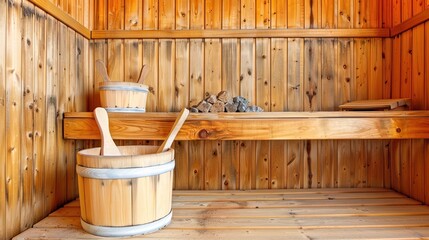 Fototapeta na wymiar wooden sauna. Generative AI