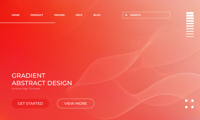 Vector Gradient Coral Background for Stylish Landing Pages