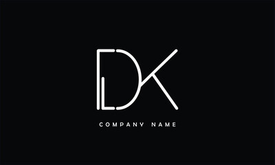 DK, KD, D, K Abstract Letters Logo Monogram
