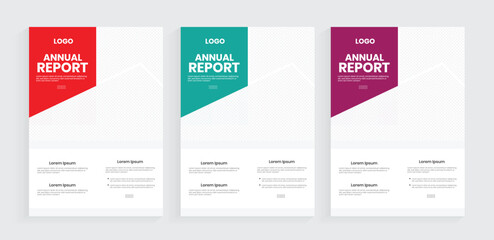 A4 annual report book cover design. Brochure document cover design template. Company flyer, leaflet, or booklet cover page design. Vertical corporate planning layout.