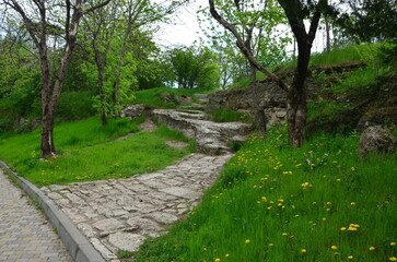 footpath in the park on Mount Mashuk, Pyatigorsk, Russia