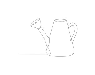 Continuous line drawing of growing sprout. One line of plant leaves seed grow. Planting concept continuous line art. Editable outline.