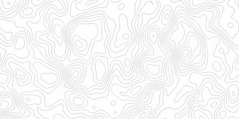 Vector geography landscape Topo contour map on white background, Topographic contour lines. Seamless pattern with lines Topographic map. Geographic mountain relief diagram line wave carve pattern.