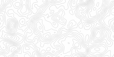	
Vector geography landscape Topo contour map on white background, Topographic contour lines. Seamless pattern with lines Topographic map. Geographic mountain relief diagram line wave carve pattern.
