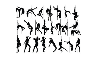 Pole dunce  Vector bundle, Baby Penguin Clipart, Silhouette, Vector, icons, illustration, design.