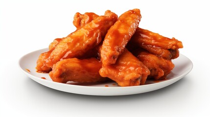 Buffalo chicken wings isolated.