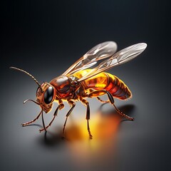 A Firefly Isolated Against a Dark Background: Capturing the Enchanting Glow and Delicate Presence





