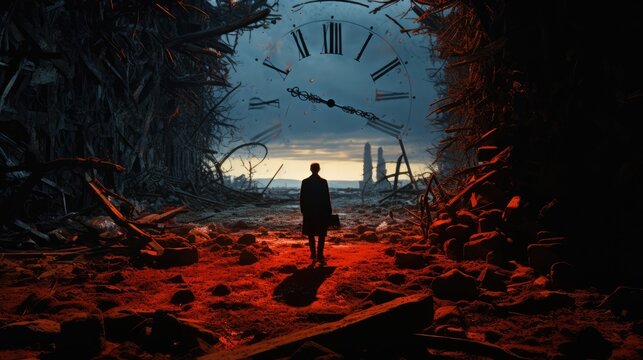 a portrait rhapsody of time color and space meets the journey beyond time and space, AI Generative
