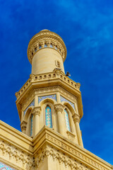 Obraz premium Sahib-e-Zaman mosque in Baku, Azerbaijan, Text reads: 