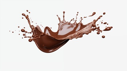 chocolate splash isolated on transparent background - food, drink, lifestyle.