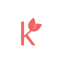 Letter K flower vector logo design