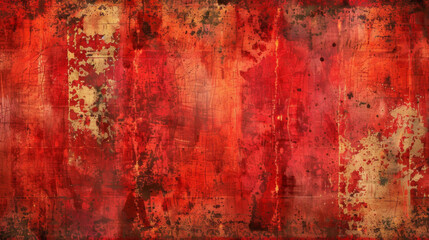Vintage, weathered red texture with a grungy look, ideal for a striking background
