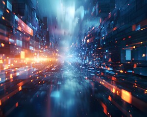 Obraz premium Dynamic Digital Portrayal of Startup Innovation and Technological Growth Spreading Across Financial Investments