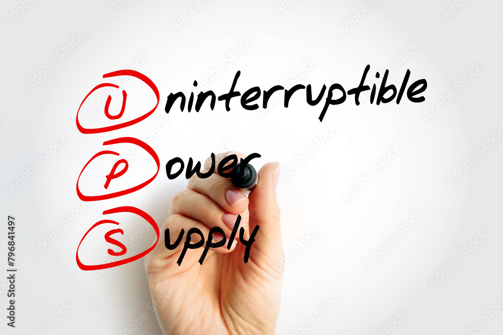 Poster ups - uninterruptible power supply is an electrical apparatus that provides emergency power to a loa
