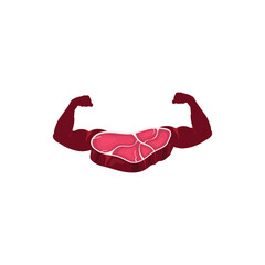 Meat fitness vector logo design