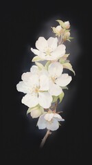 apple blossom, white apple blossom