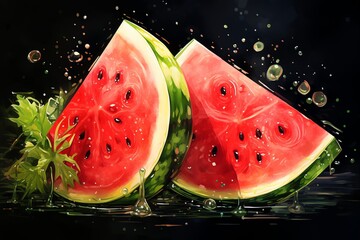 watermelon, juicy watermelon