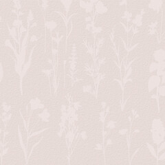 Delicate watercolor meadow flowers, botanical digital paper