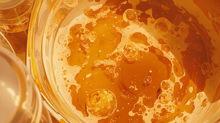 Captivating Cinematic Portrayal of Rapid Fermentation Progression Through a Vibrant Warm Toned