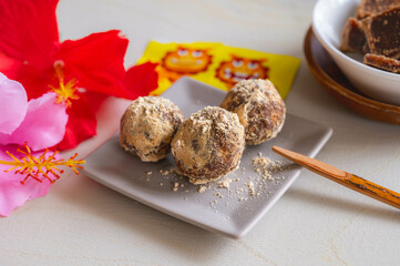 和風ドーナツとお茶