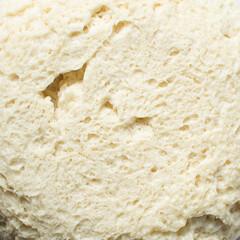 overhead view of Bread dough that has doubled in size, dough that has risen, proofed dough that has...