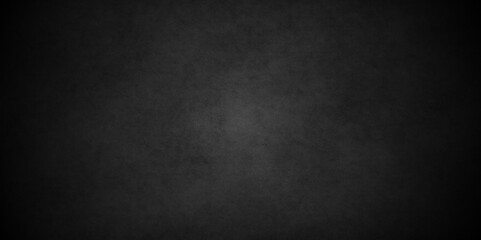 Obraz na płótnie Canvas Dark black wall grunge textured concrete backdrop background. Panorama dark grey black slate gradient background or texture. Vector black concrete texture. Stone wall background.