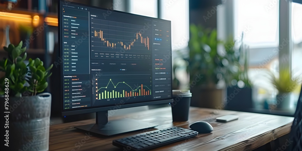 Poster centralized digital workflow dashboard for efficient small business