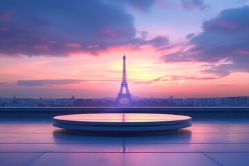 Paris Twilight Event Concept - obrazy, fototapety, plakaty