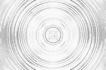 Dotted circular logo. circular concentric dots isolated on the white background. Halftone fabric design. Halftone circle dots texture. Vector design element for various purposes.	