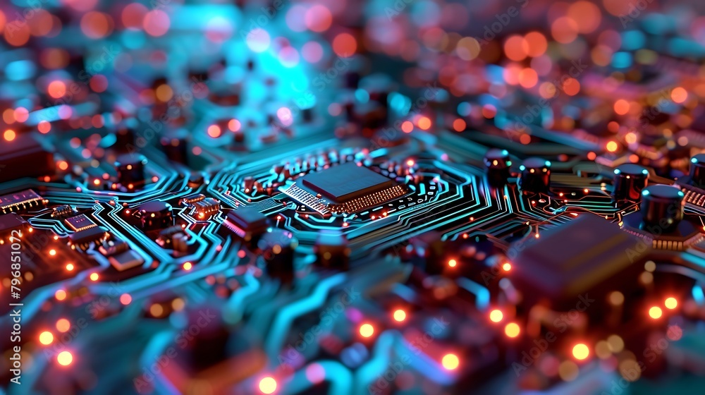 Poster exploring the intricate circuitry inside modern technology