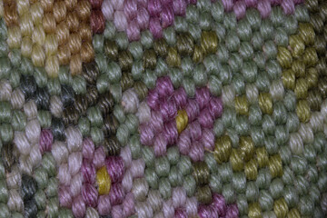 Textured background formed by macro photo of woolen cloth.