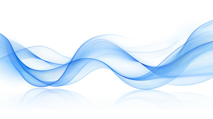 Abstract blue wave on a white background