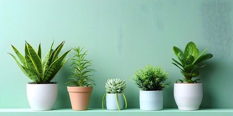 Variety of decorative indoor potted plants to enhance wellness and lifestyle