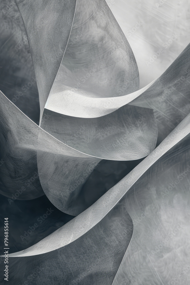 Leinwandbilder Overlapping grey rectangles on a white backdrop, creating a subtle interplay of light and shadow,