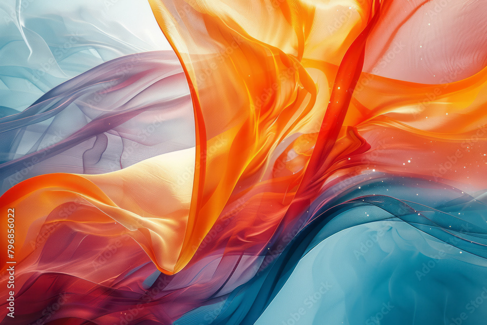 Poster generate a visual representation of abstract forms that seem to pulse and throb with energy, utilizi