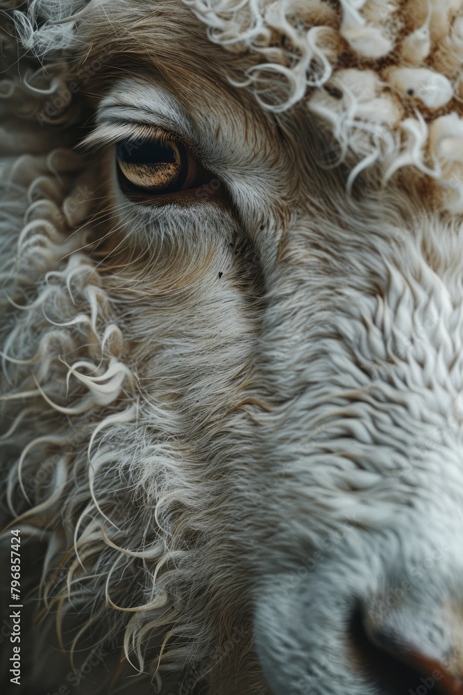 Poster an animal photo where the textures of fur and feathers are overlaid with static interference,