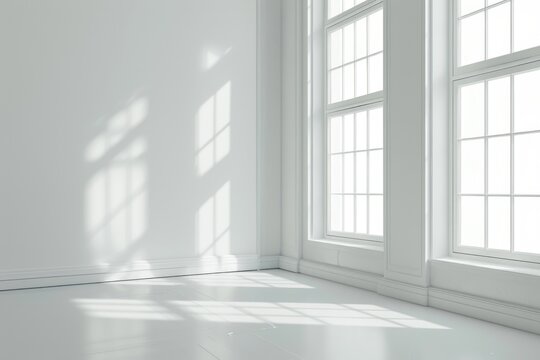High resolution white room with window